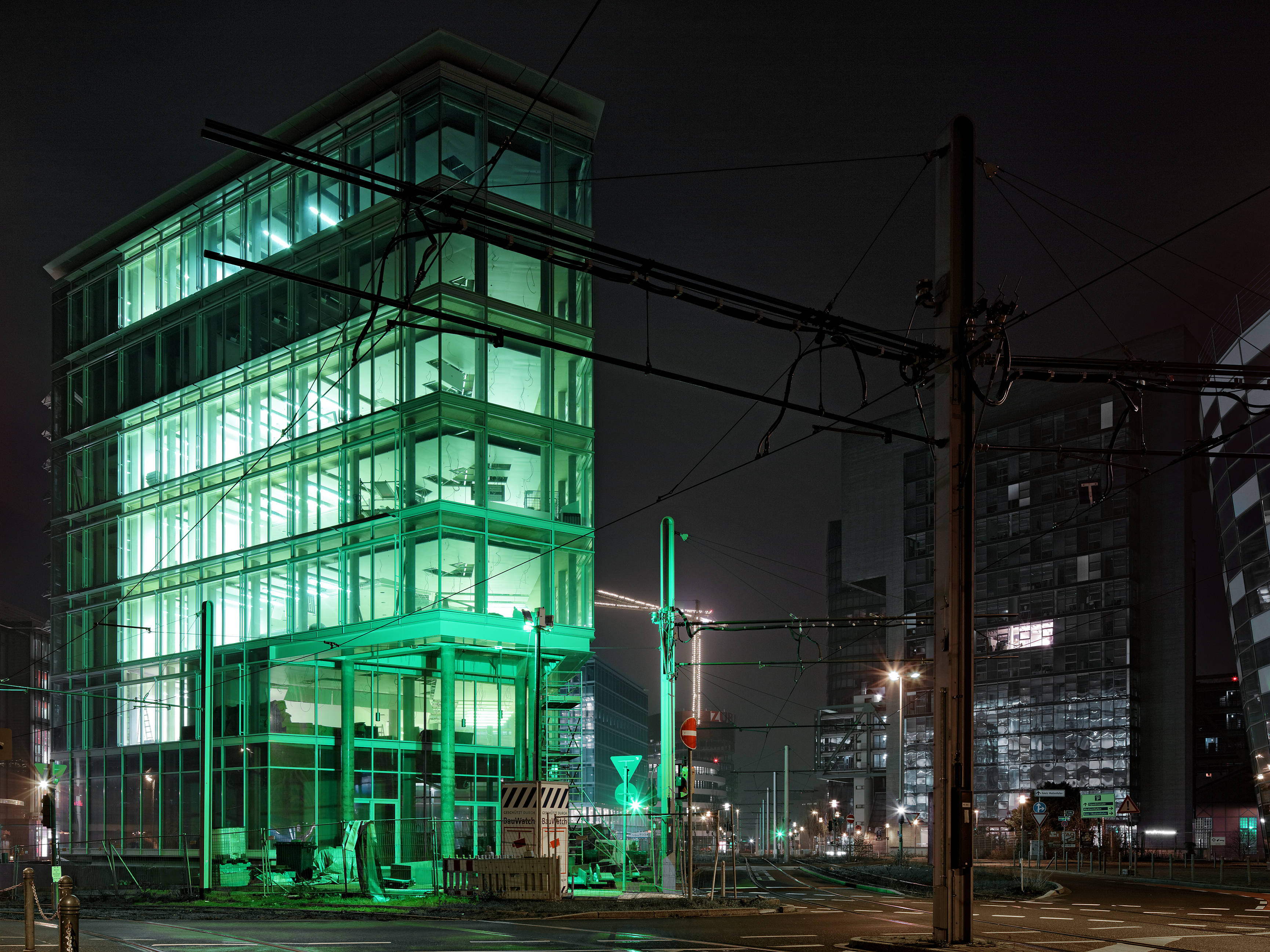 green colour building